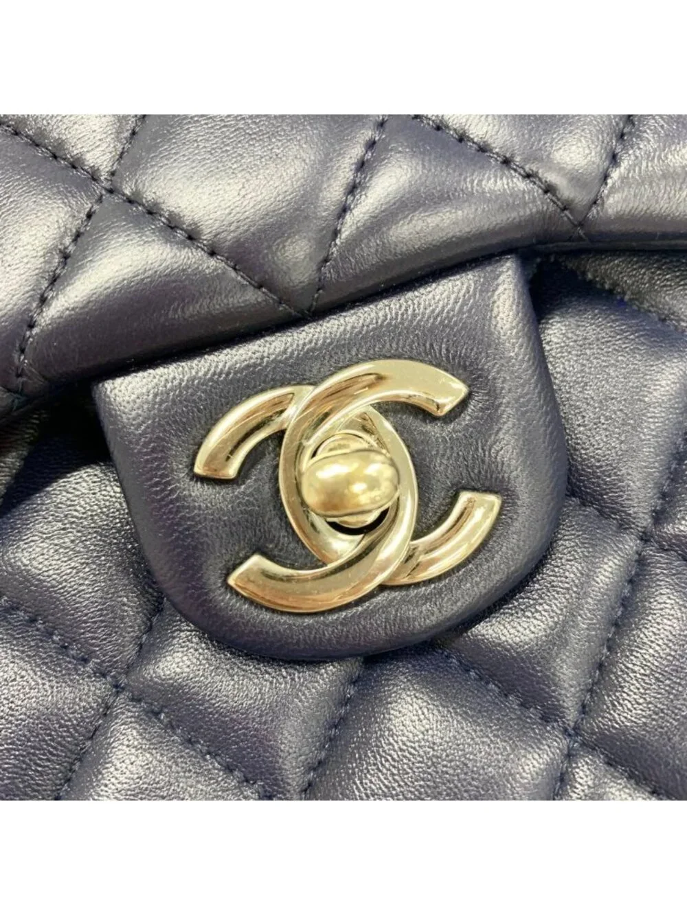 Chanel Lambskin Quilted CC Logo Turnlock Chain Backpack